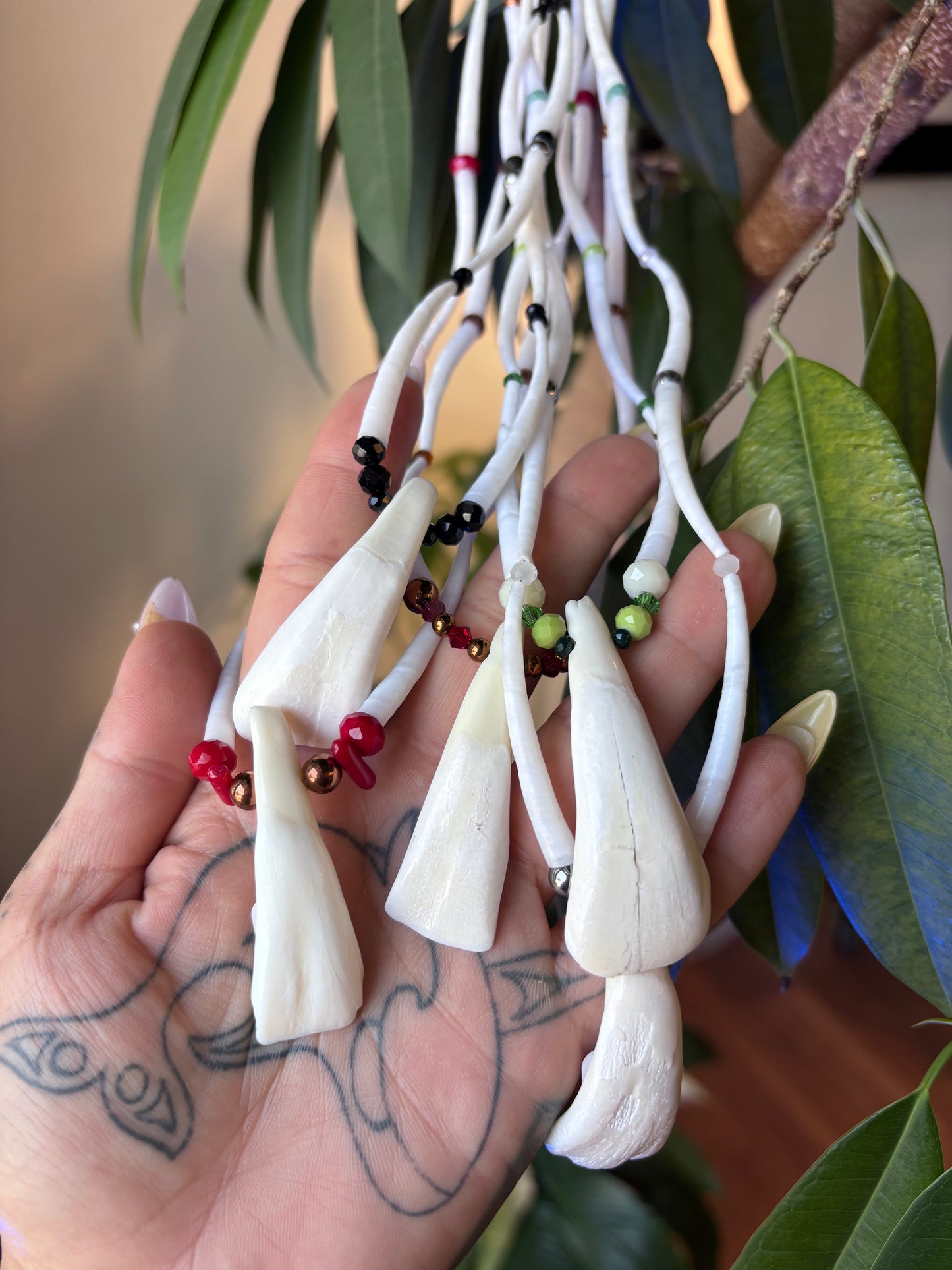 Buffalo Teeth Necklace by Laverne Tsosie